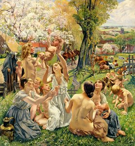 The Morning, vasen paneeli triptyykistä "The Golden Age", 1901 (katso triptyykki kohdasta 309507)