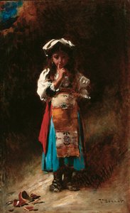 La cruche cassée (öljy kankaalle) tekijältä Leon Joseph Florentin Bonnat