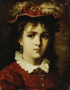 Nuoren tytön muotokuva, 1876 tekijältä Leon Joseph Florentin Bonnat