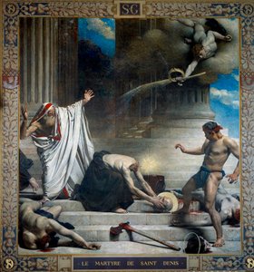 Saint Denisin marttyyrikuolema, Pariisin Eveque Leon Joseph Bonnatin maalaus (1833-1922) 1800-luku - Pariisi, Pantheon