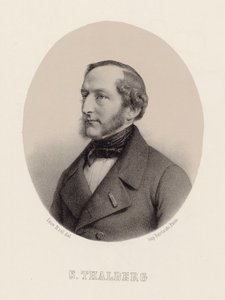 Pianisti ja säveltäjä Sigismund Thalbergin muotokuva 1812-1871, n. 1860. tekijältä Leon Noel