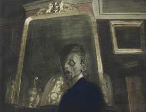 Autoretrat davant el mirall, 1908. finlandès