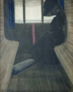 Nainen junassa, leski tekijältä Leon Spilliaert