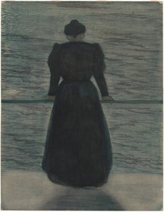 Nainen meren rannalla tekijältä Leon Spilliaert