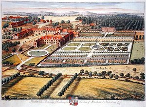 Southwick Southamptonin piirikunnassa Johannes Kipin (n. 1652-1722) kaiverrus (kaiverrus)