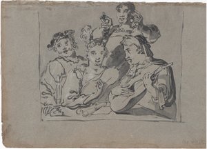Laulijoiden, luutun soittajien ja kellonsoittajien kvartetti soittamassa tavernassa kynttilänvalossa, 1620-1628. tekijältä Leonard Bramer