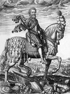 Henri IV (1553-1610) Ranskan kuningas 1589-1610, kaiverrus Leonard Gaultier tekijältä Leonard Gaultier