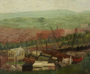 Bristol Brandon Hillistä (öljy kankaalle) tekijältä Leonard Greaves