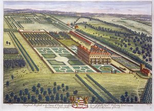 Hamstead Marshall Berkshiren kreivikunnassa Johannes Kipin (n.1652-1722) kaiverruksessa.