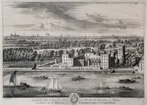 Lambeth, Hänen armonsa Canterburyn palatsin arkkipiispa, kaiverrus I. Kip tekijältä Leonard Knyff