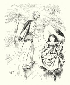Kun menin ylös Pippin-mäkeen, Pippi-mäki oli likainen (kaiverrus) tekijältä Leonard Leslie Brooke