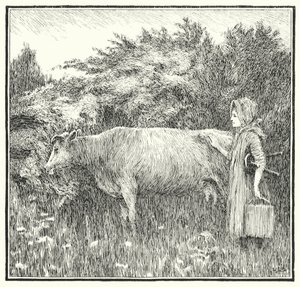 Pehmeä lehmä, anna maitosi alas (kaiverrus)