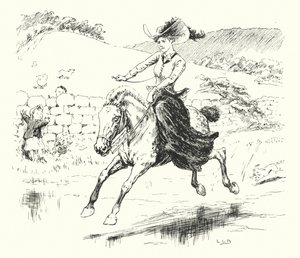 Minulla oli pieni poni, hänen nimensä oli Dapple-grey (kaiverrus) tekijältä Leonard Leslie Brooke