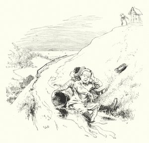 Jack ja Jill menivät ylös mäkeä (kaiverrus) tekijältä Leonard Leslie Brooke