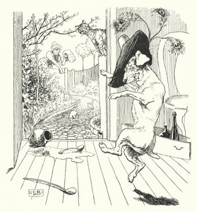 Old Mother Hubbard (kaiverrus) tekijältä Leonard Leslie Brooke