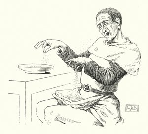 Peter Piper poimi nokkauksen suolapippuria (kaiverrus) tekijältä Leonard Leslie Brooke