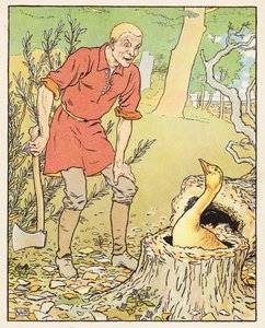 Kultainen hanhi (värilitografia) tekijältä Leonard Leslie Brooke