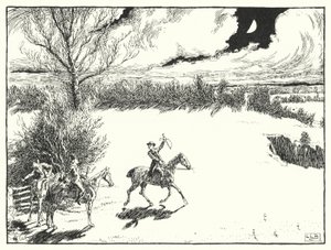 Siellä oli kolme iloista walesilaista (kaiverrus) tekijältä Leonard Leslie Brooke