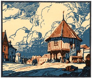 Market Cross, Wymondham, Norfolk, 1900-luvun alku. tekijältä Leonard Russell Squirrell