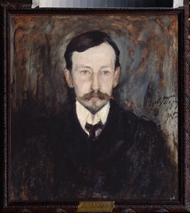Kirjailija Ivan A Buninin muotokuva (Kirjailija Ivan A Buninin muotokuva) - Leonard Viktorovich Turzhanskyn (1875-1945) maalaus, öljy kankaalle tekijältä Leonard Viktorovich Turzhansky