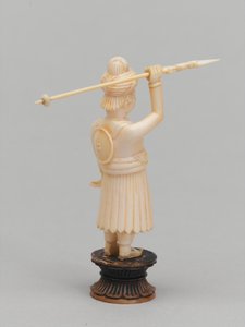 Musta sotilas, shakkinappula, Intia, 1820 noin tekijältä Leonard Wells Volk