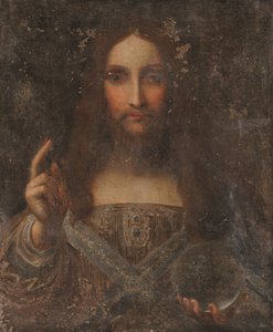 Salvator Mundi (öljy kankaalle) tekijältä Leonardo da (after) Vinci