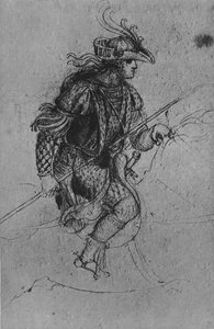 Nuori hevosen selässä, c1480 1945 tekijältä Leonardo da Vinci