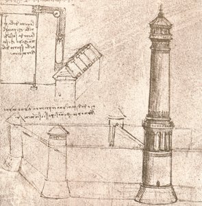 Arkkitehtuuri linnoille, c1472-c1519 1883 tekijältä Leonardo da Vinci