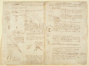 Arundel 263 f.107v f.104 Huomautuksia ja kaavioita mekaniikasta, 