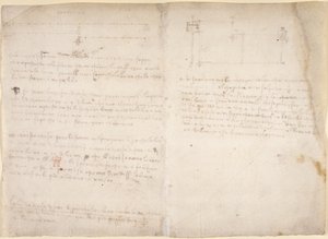 Arundel 263, f.265v, f.268 Codex Arundelista (kynä ja muste paperille) tekijältä Leonardo da Vinci