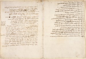 Arundel 263, f.58v, f.45, Notes on water, 