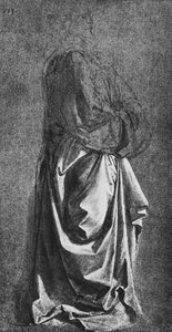 Valettu verhoja seisovalle hahmolle, c1470 1945 tekijältä Leonardo da Vinci