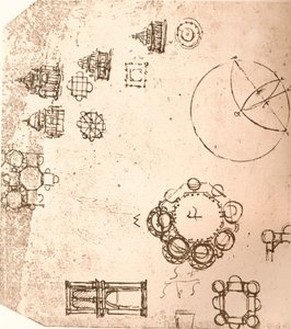 Piirustus kirkollisesta arkkitehtuurista, c1472-c1519 1883 tekijältä Leonardo da Vinci