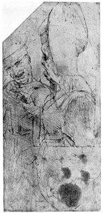 Groteski pariskunta, 1400-luvun loppu tai 1500-luvun alku 1954. tekijältä Leonardo da Vinci