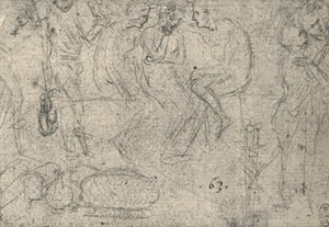 Figuuriryhmä keskustelussa, c1480 1945 tekijältä Leonardo da Vinci