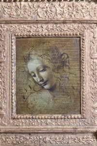 Naisen pää, nimeltään "la scapigliata", noin 1492-1501 (öljy paneelille) tekijältä Leonardo da Vinci