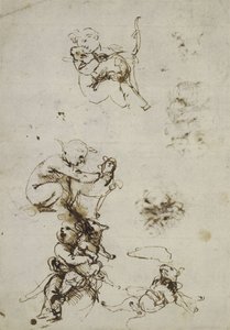 Leonardo da Vinci, esine 1857,0110.1 - etusivu (British Museum). tekijältä Leonardo da Vinci