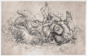 Neptunus, c1504 tekijältä Leonardo da Vinci