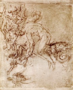 Leonardo Da Vincin kynä- ja mustepiirrokset, 1913. tekijältä Leonardo da Vinci