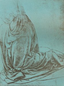 Enkelin verhojen valmisteleva tutkimus "Virgin of the Rocksissa", 1472-c1519 1883 tekijältä Leonardo da Vinci