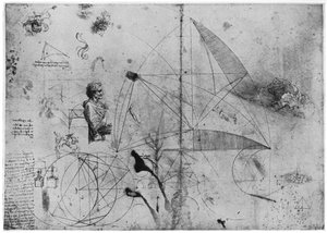 Tutkimusarkki, 1400-luvun loppu tai 1500-luvun alku 1954. tekijältä Leonardo da Vinci