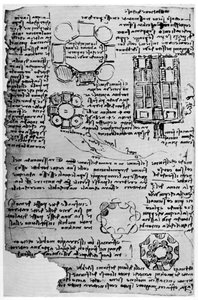 Luonnos Romorantinin linnasta, 1517-1518 1954. tekijältä Leonardo da Vinci