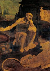 St. Jerome, n. 1480-1482 (öljy ja tempera pähkinäpuulla) tekijältä Leonardo da Vinci