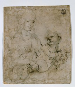 Studie zur Madonna mit Katze tekijältä Leonardo da Vinci