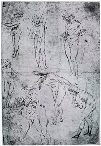Studies for The Adoration of the Magi, 1400-luku, 1954 tekijältä Leonardo da Vinci