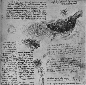 Studies of the Formation of Water in Motion, c1480 1945 tekijältä Leonardo da Vinci