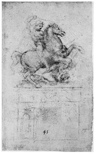 Tutkimus Trivulzio-monumentille, c1508 1954 tekijältä Leonardo da Vinci