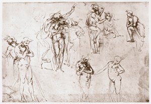 Kuninkaiden palvonta, n. 1481 tekijältä Leonardo da Vinci