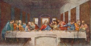 Viimeinen ehtoollinen, 1494-1498 tekijältä Leonardo da Vinci