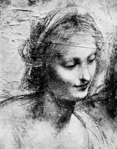 Madonnan pää, 1400-luku 1930-luku. tekijältä Leonardo da Vinci